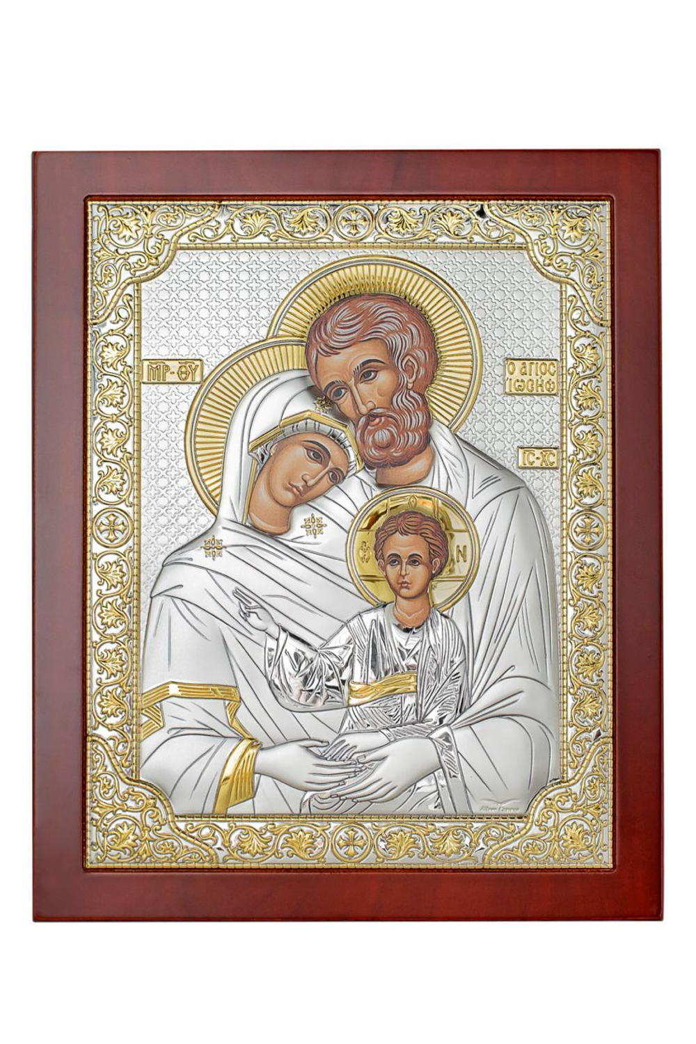 Св. Семейство, икона прямоугольная с рамкой, красное дерево 210х260