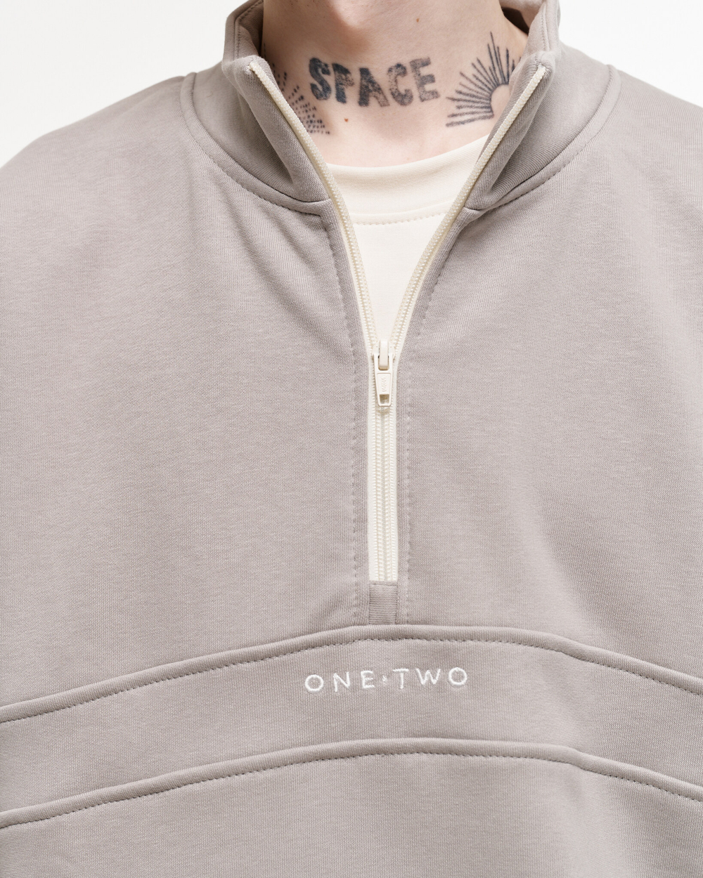 Half-Zipped Sweatshirt LOGO Drizzle