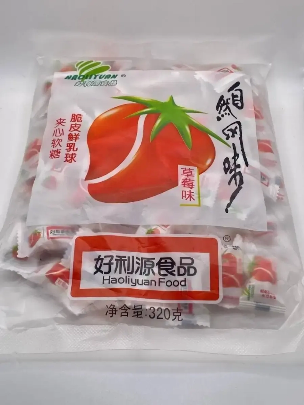 Молочно-фруктовые Haoliyuan со вкусом клубники, 320гр.