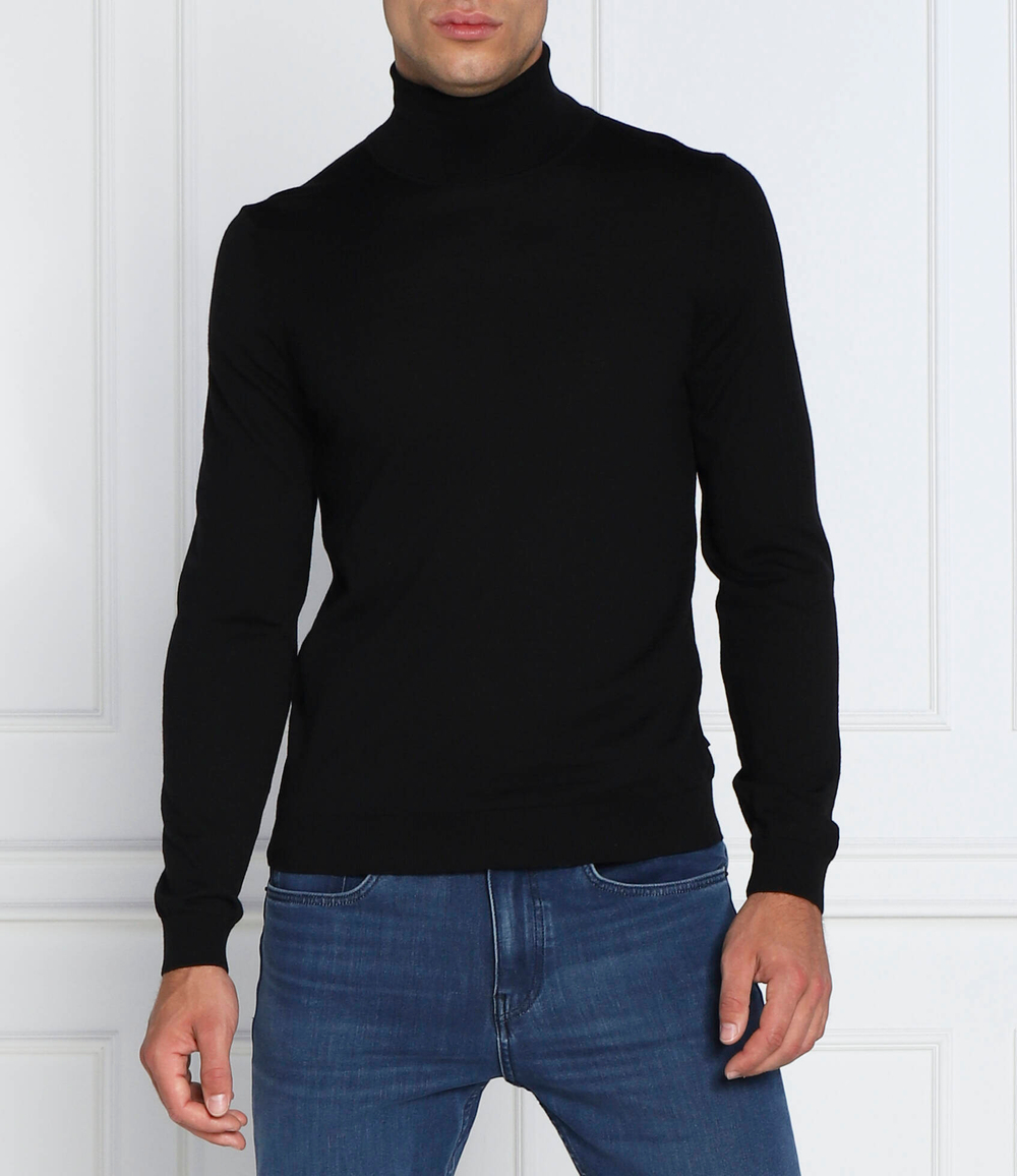 Хлопковый гольф musso-p BOSS BLACK - черный(50468262)