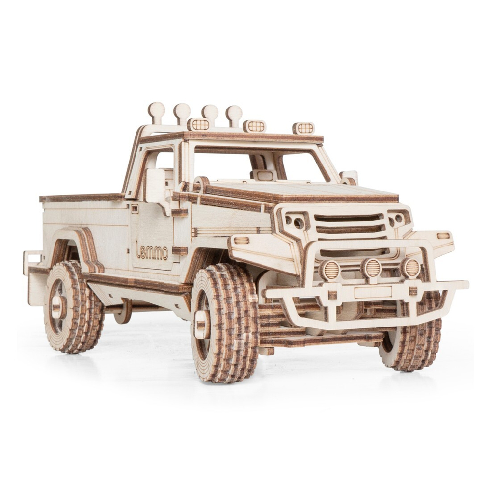 Деревянный конструктор Внедорожник КОНДОР с прицепом (Lemmo)