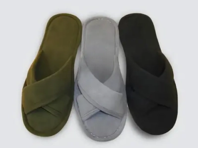 Тапочки домашние мужские «Шлепки», однотонные, верх флис, подклад-флис, 44р