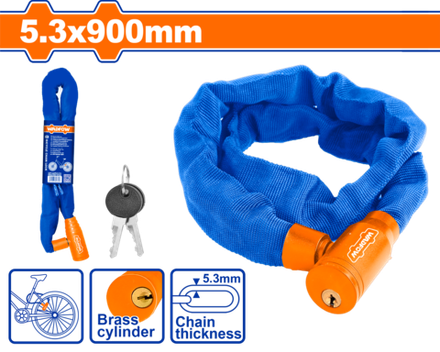 Велосипедный замок WADFOW WBK4109 5.3х900 мм