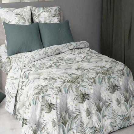 Комплект постельного белья "П37. СЕРЕБРЯНЫЙ ЛОТОС", перкаль, 100% хлопок.