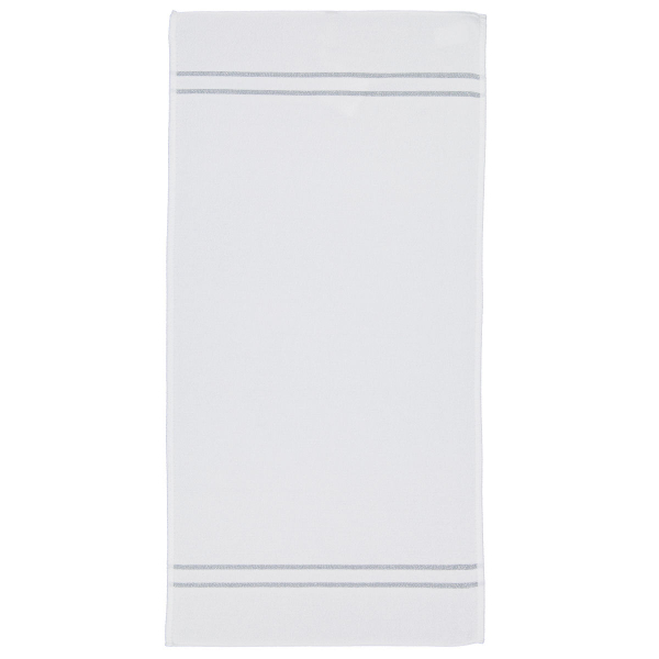 Полотенце 50x100 Feiler La Glamour Weis/Silber бело-серебристое