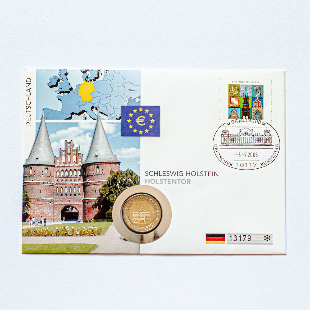 Germany 2 Euro 2006: Holsten Gate in Lübeck - 1st Coin of the Bundesländer Series