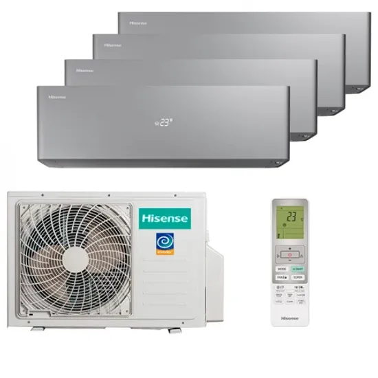 Мультисплит система на 4 комнаты Hisense AS-10UW4RXVQH00AG(B) x 4 / AMW4-27U4RJC
