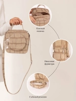 Сумка женская кросс боди через плечо на ремне из экокожи повседневная и деловая для женщины