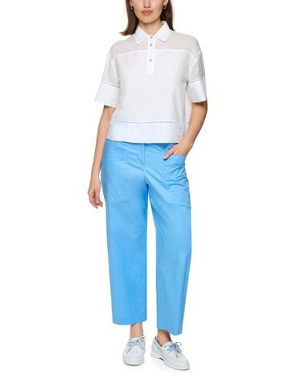 Marc Cain Блуза широкая из хлопка разной плотности