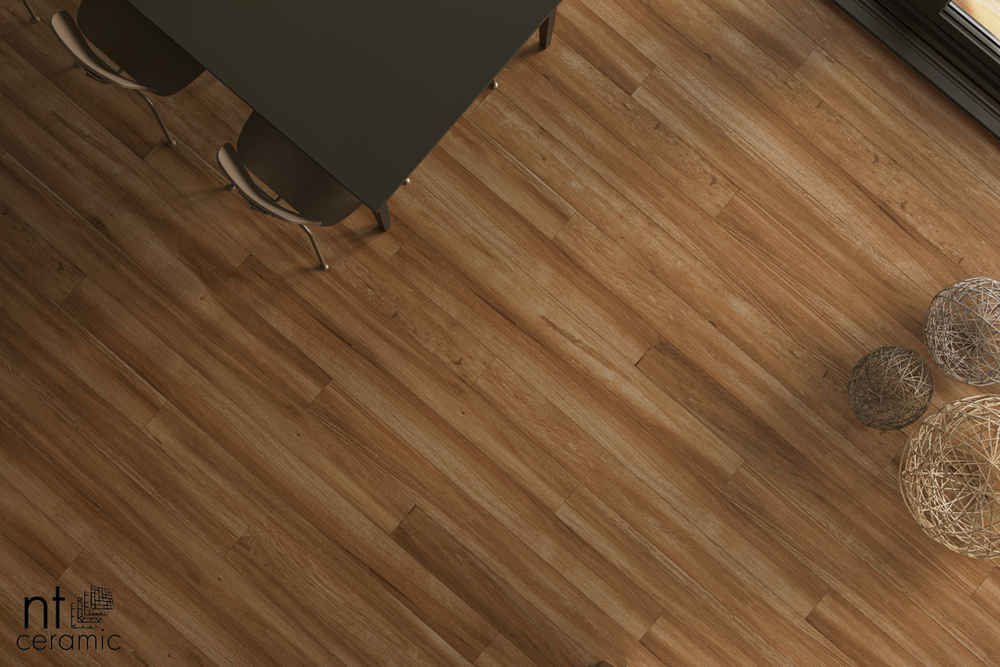 NT CERAMIC. Керамогранит Wood Cherry mat 120x20см