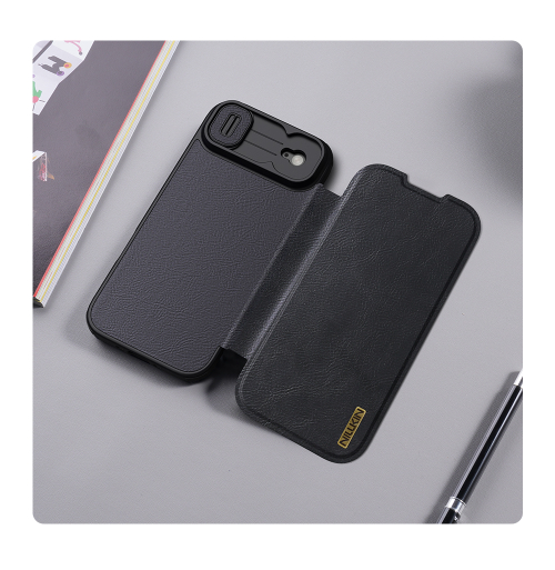 Кожаный чехол книжка для iPhone Air, серия Qin Pro Leather с сдвижной шторкой от Nillkin