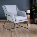 Кресло Alex, бархат светло-серый 26