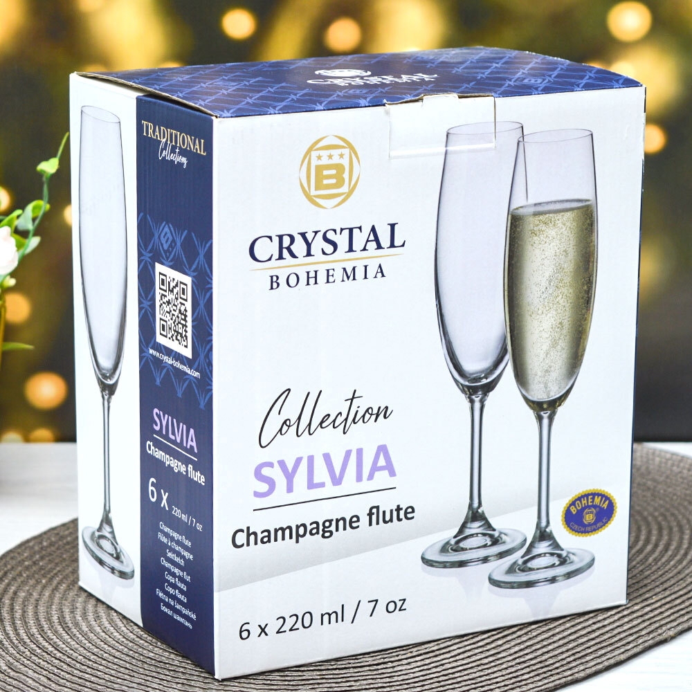 Набор фужеров для шампанского "Sylvia" 6шт 220мл