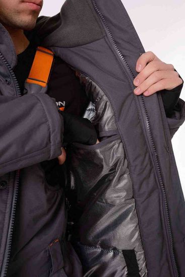 Костюм-поплавок "СКИФ" -40 кур+п/к (Таслан, серый/красн)