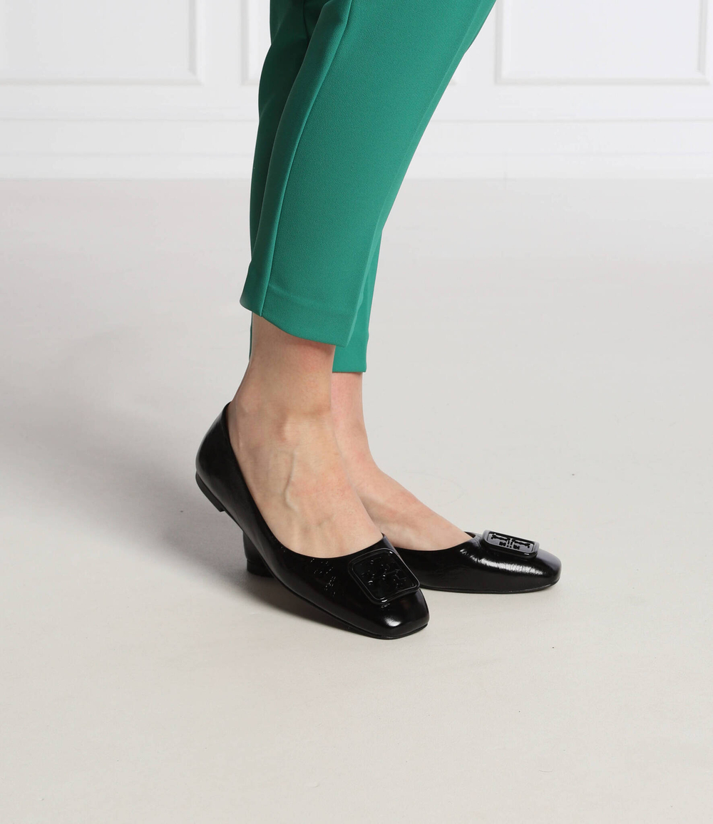 Кожаные балетки georgia TORY BURCH - черный(86721)