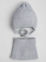 Шапка со снудом для девочки на осень