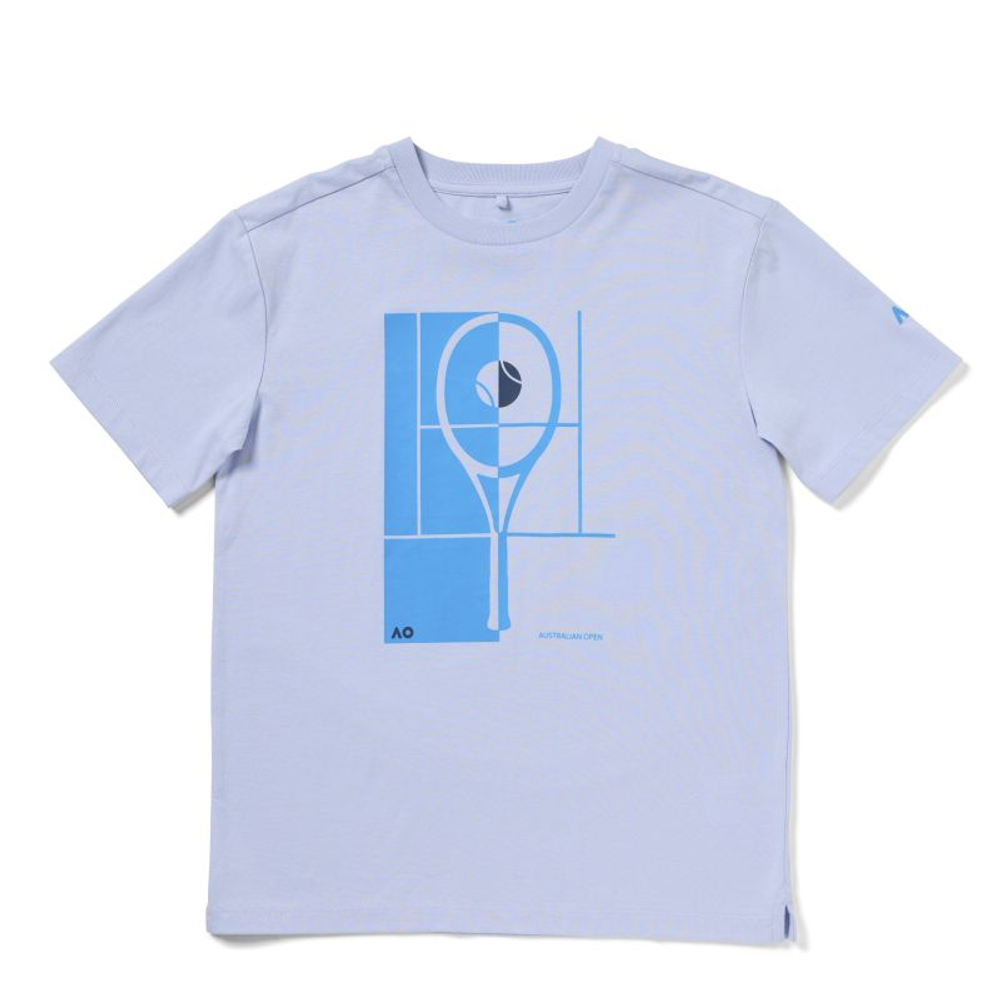 Детская теннисная футболка Australian Open Racquet Tennis - xenon blue