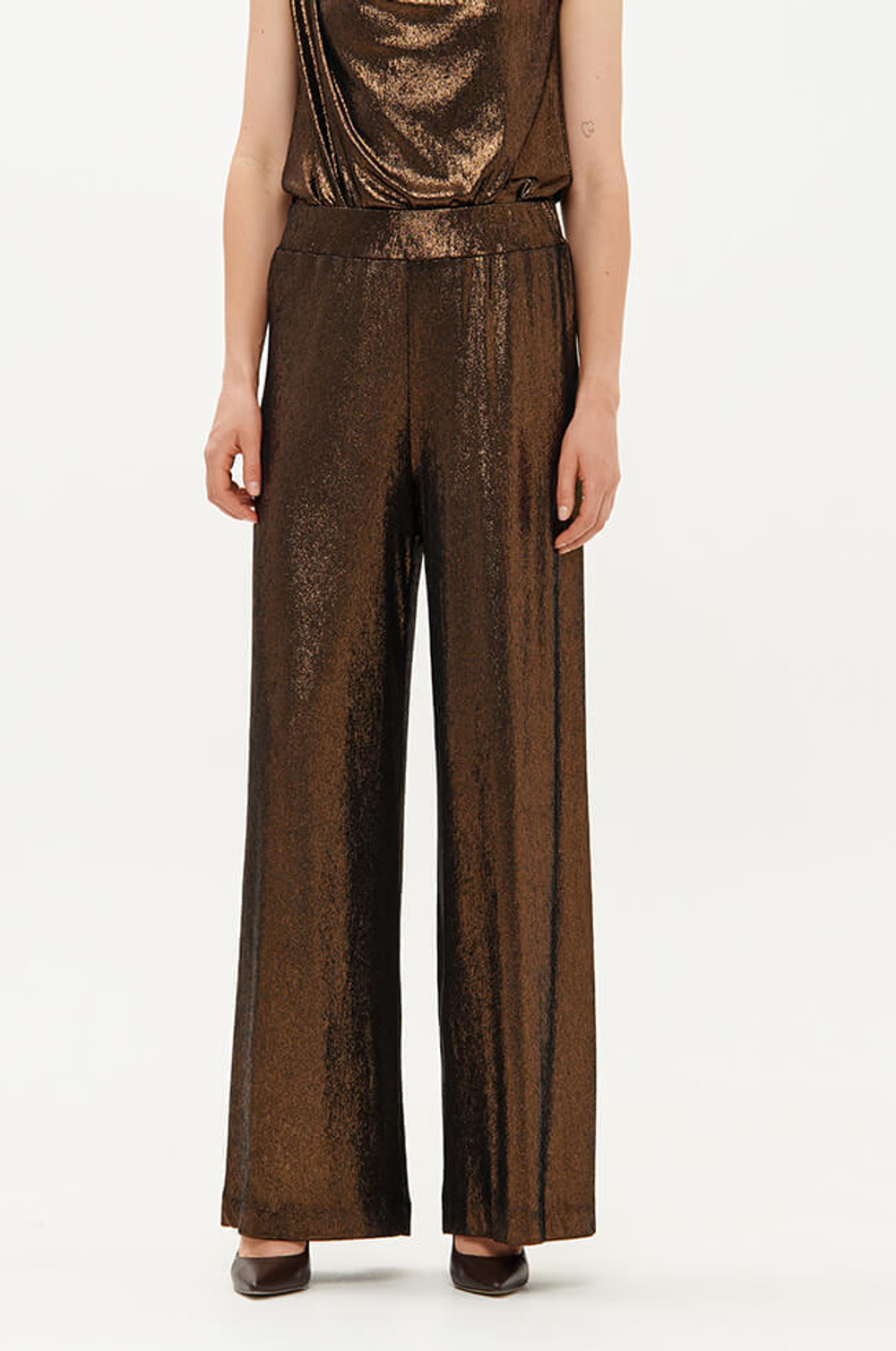 31208 Брюки женские (золотисто-черный)