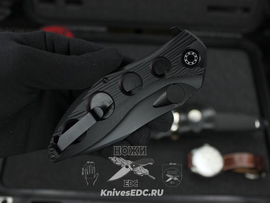 Складной нож НОКС Варан (Black Red) 335-708406 c клинком из стали D2, рукоять G10