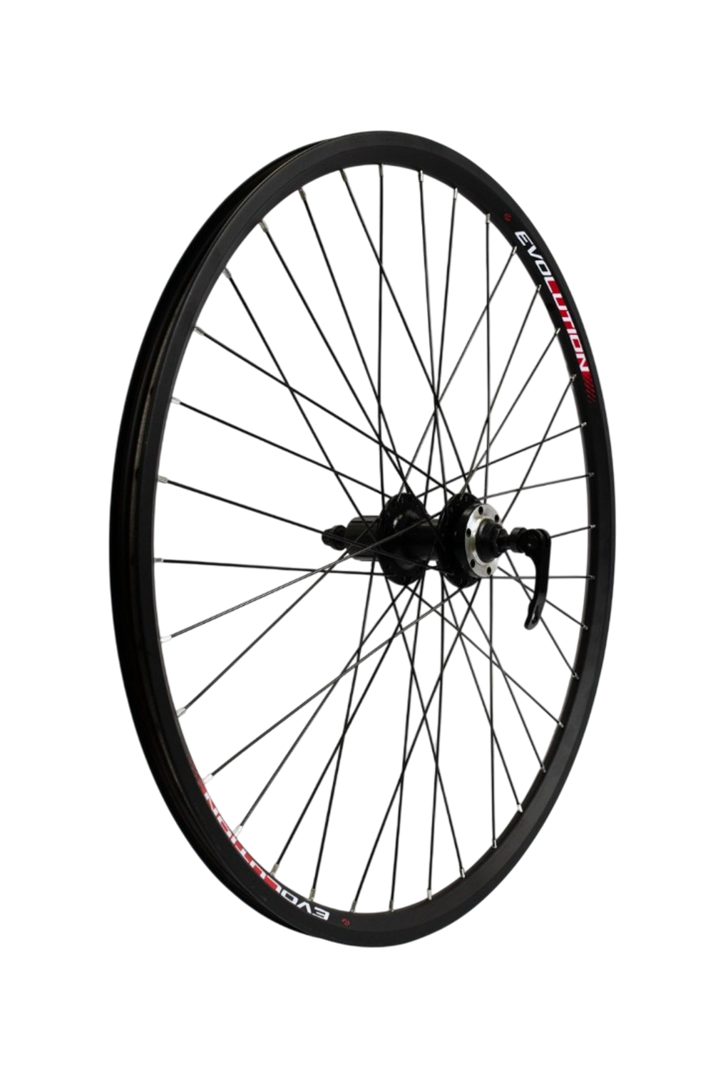 Колесо заднее 26" D EVOLUTION кассета 8-10 ск. пром.подш. эксцентрик / обод двойной алюм. черн. A/V 18.5х21.1 / втулка алюм. черн.