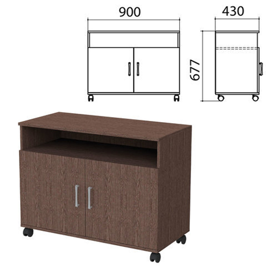 Тумба для оргтехники "Канц", 900х430х620, 2 двери, цвет венге (КОМПЛЕКТ)