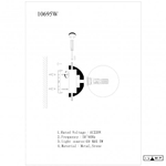 Бра iLamp Foxtrot 10695W/1-D100 BK-WH