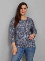 Лонгслив ЛНв-306/индиго-леопард