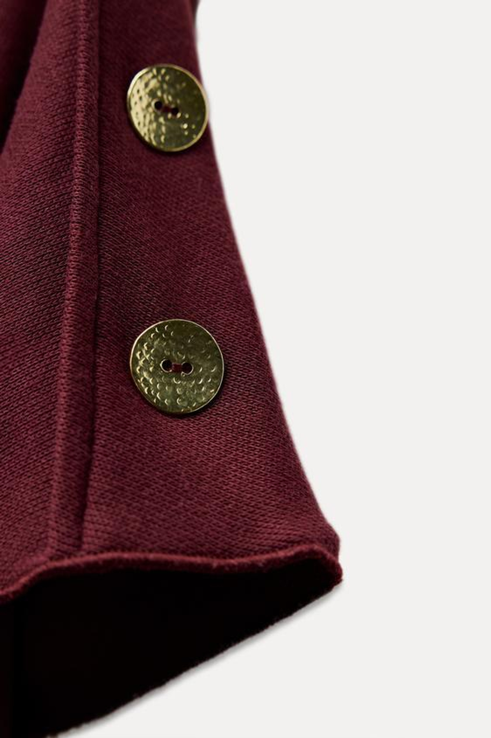 ZARA ТОП ИЗ МЯГКОЙ ТКАНИ С ПУГОВИЦАМИ, МАЛИНОВЫЙ