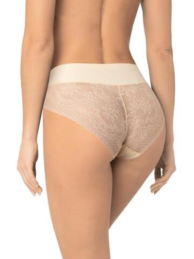 Трусики-макси с соблазнительными кружевными элементами (Размер: XXL) (Цвет: бежевый)