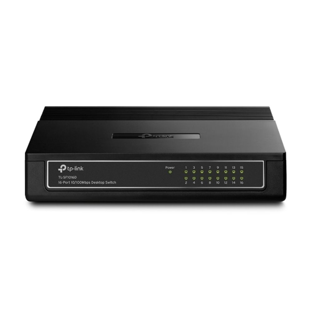 TP-Link 16-портовый 10/100 Мбит/с коммутатор, 16 портов RJ45 10/100 Мбит/с, 1U 13-дюймовы Коммутатор