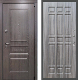Входная металлическая дверь RеX (РЕКС) Премиум S Лиственница серая / ФЛ 33 Сандал серый