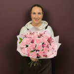 Букет цветов «Зефирный лино»