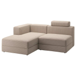 Диван 2-местный - IKEA JÄTTEBO/JATTEBO, 87x160x190см, бежевый, ЙЕТТЕБО ИКЕА