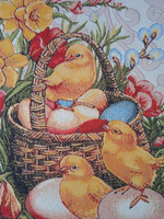 Набор декоративных гобеленовых салфеток (40*40) - 3 шт. Пасхальные краски