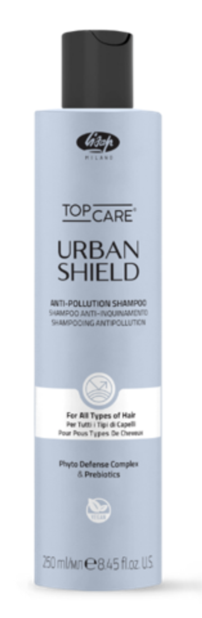 Шампунь против загрязнений для всех типов волос - Lisap Urban Shield Anti-Pollution Shampoo 250 мл