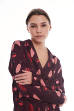 Шелковая блуза с бокалами