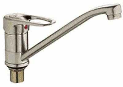 смеситель кухня LEDEME картридж д.40мм с гайкой L4904A сатин