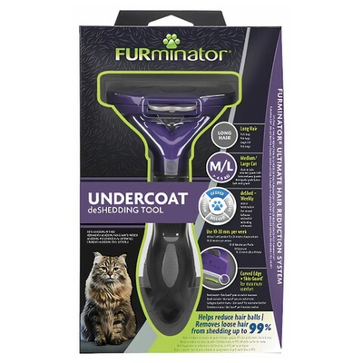 FURminator Cat M/L Long - фурминатор для больших кошек с длинной шерстью