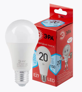ЛАМПА СВЕТОДИОДНАЯ ЭРА RED LINE LED A65-20W-840-E27