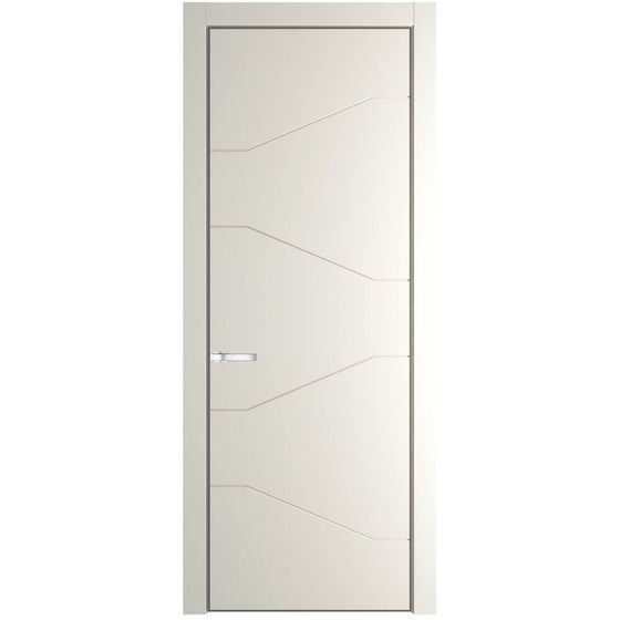 Межкомнатная дверь эмаль Profil Doors 2PA перламутр белый глухая профиль никель матовый