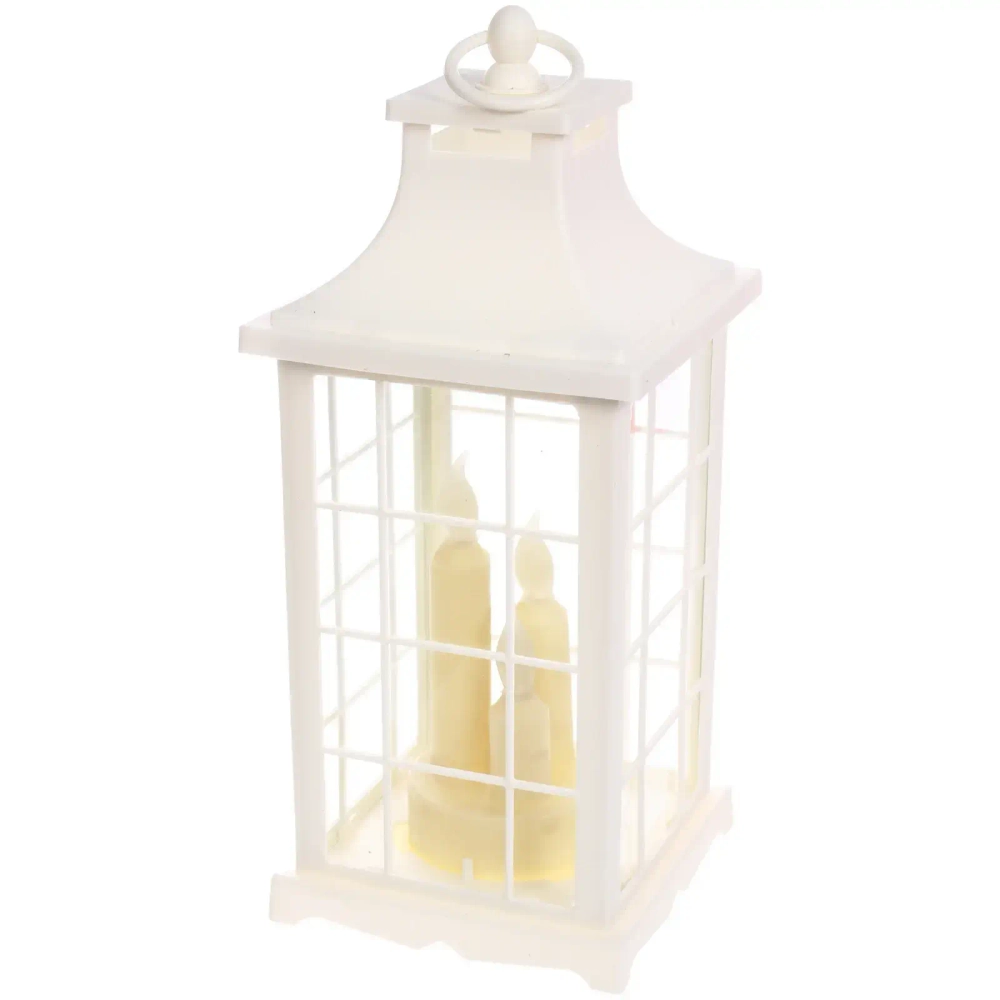 Сувенир с подсветкой «Огонек» 13*13*31 см (работает от 3*ААА), Белый