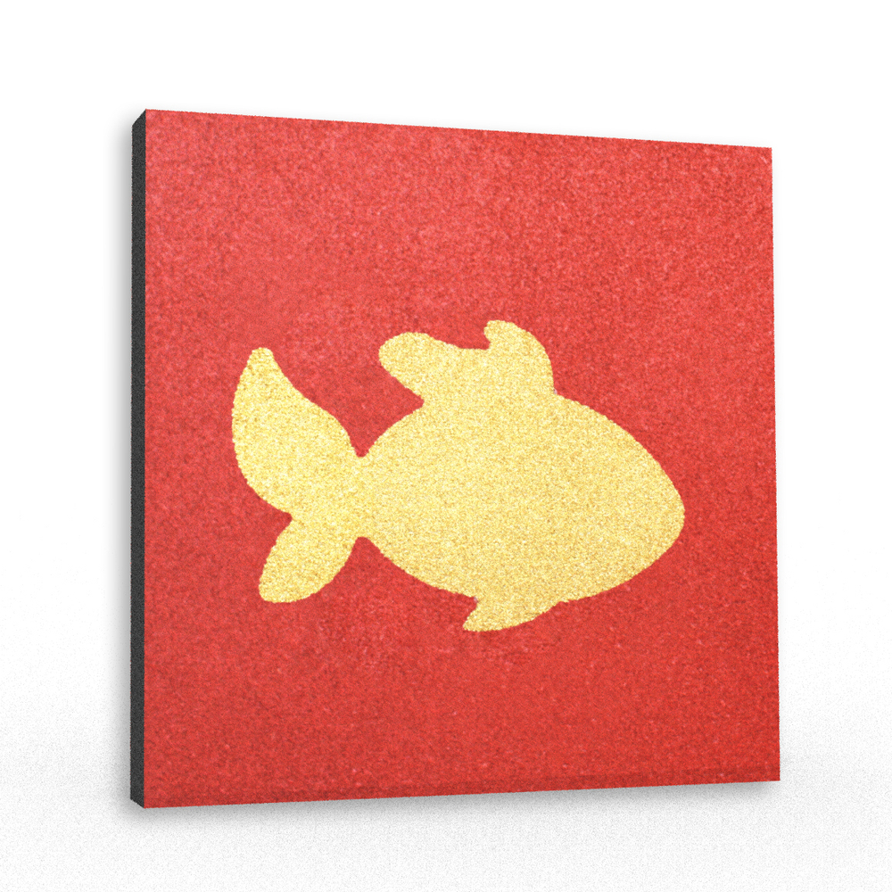 Резиновая плитка с рисунком Рыба 500х500x40 мм тротуарная