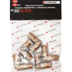Соединитель угловой наруж.резьба 1/4''х1/4'', к-т 5шт. Forsage F-MML04K