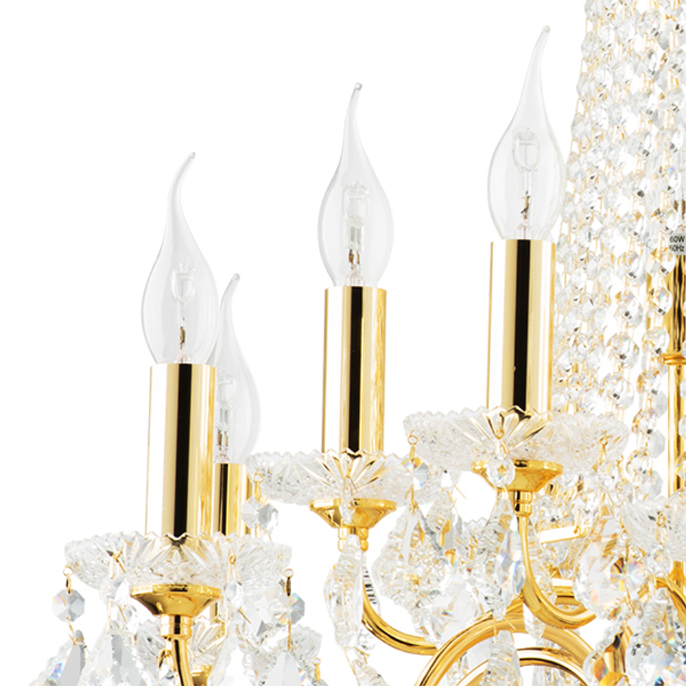 700162 Люстра подвесная CLASSIC 16х60W E14 ЗОЛОТО