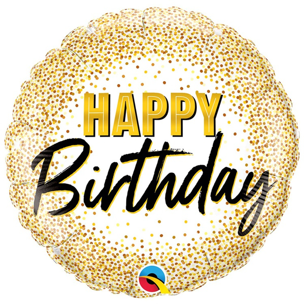 Шар Фольгированный Конфетти золотое (Золотой)