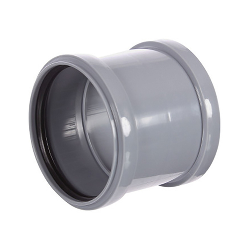 Муфта внутренняя канализация, серая, 50мм