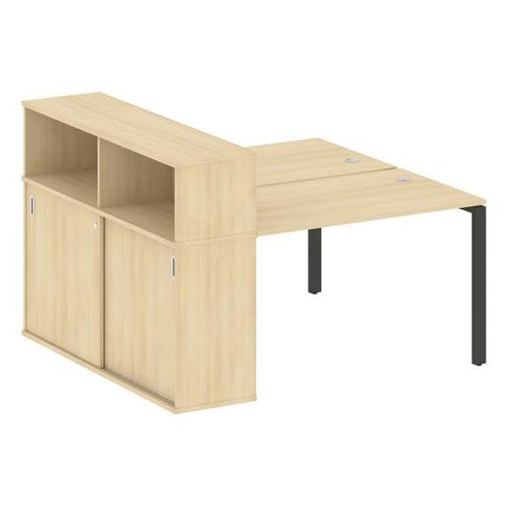 Метал Систем Рабочая станция с шкафом-купе на П-образном м/к БП.РС-СШК-2.2 Т