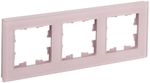 BRITE Рамка 3-местная РУ-3-2-Бр стекло розовый матовый IEK