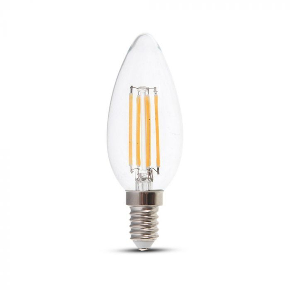 Лампа светодиодная, филамент V-TAC, E14, 4 Вт, 2700К, SKU 4301