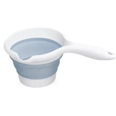 Ковш Flexy 1,2 л складной, белый/серо-голубой